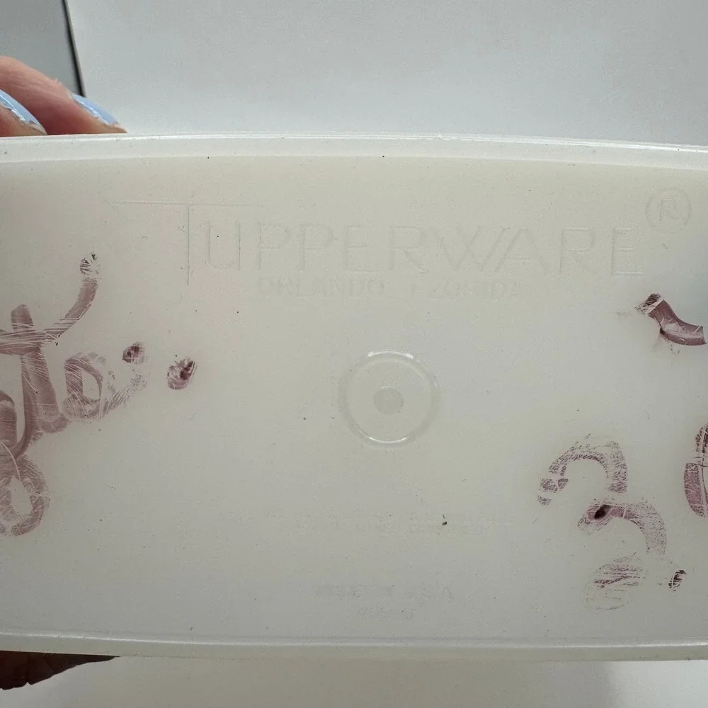 Tupperware Modular Mates Storage Containers Set‎ 2 Sheer White Pour Spout Lids